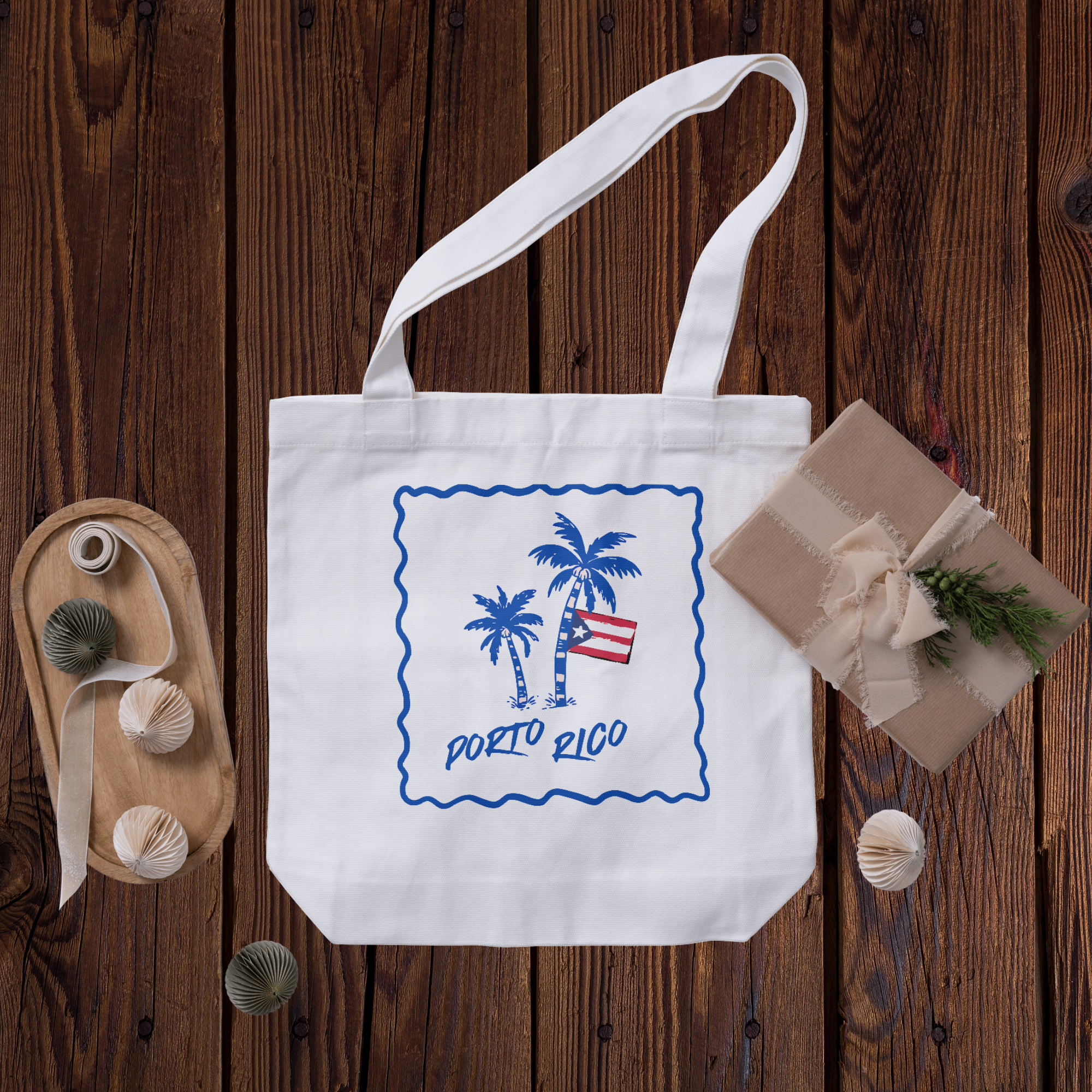 Puerto Rico Palm Tote Bag