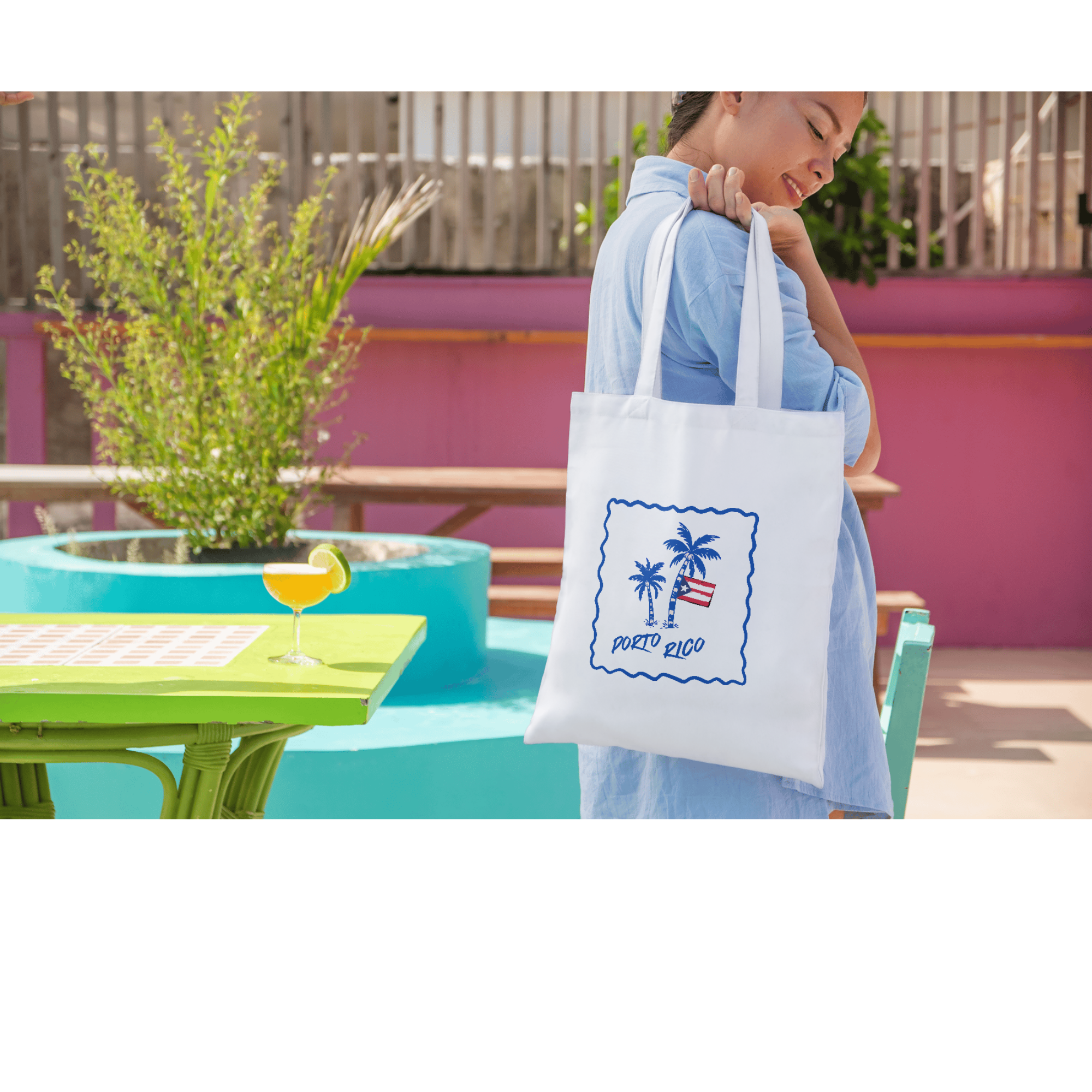 Puerto Rico Palm Tote Bag